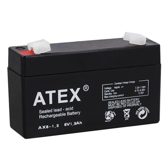 ATEX Kuru Akü 6V 1.3Ah (9.7X5.4X2.3cm)