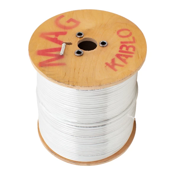 MAG RG6/U4 0.90 MM 48*0.12 TEL CCS TAHTA MAKARALI YERLİ ÜRETİM ANTEN KABLOSU (300 METRE) - 2