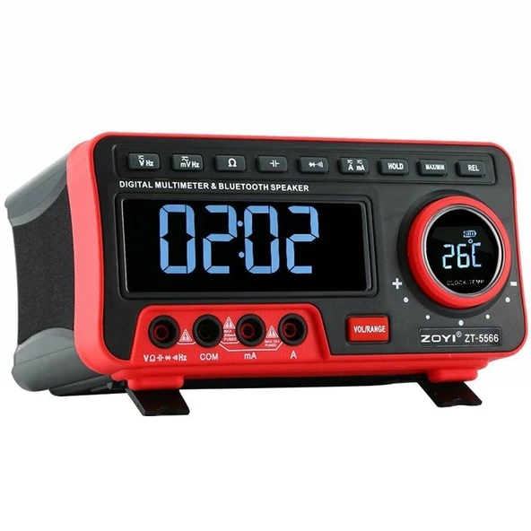 ZOYI ZT-5566 DİJİTAL EKRANLI MASAÜSTÜ ÖLÇÜ ALETİ + BLUETOOTH HOPARLÖR - Resim 2