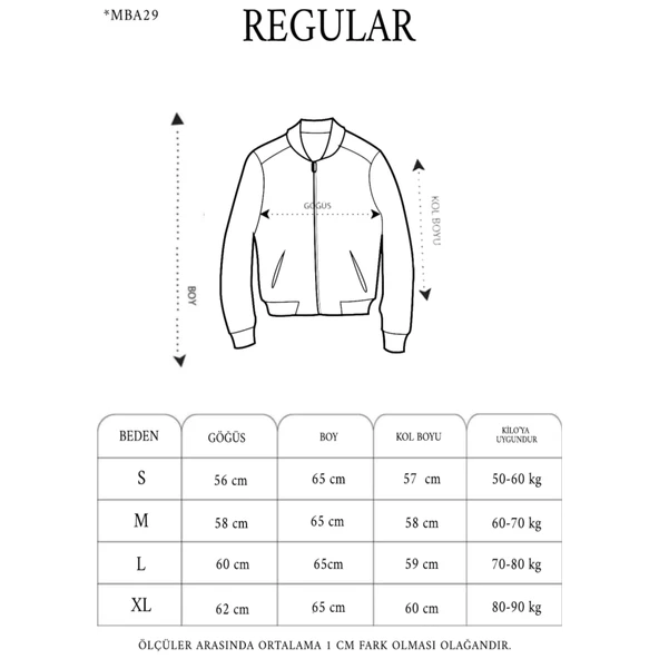Lucky Life Tam Kalıp Uzun Kol Baskılı Bomber Ceket - Siyah - 2