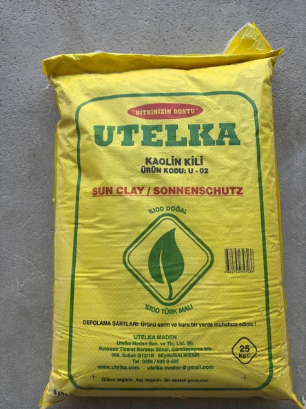 25 KG UTELKA KAOLİN KİLİ