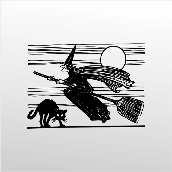 Folyo Sticker Cadı ürün görseli