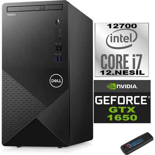 Dell Vostro 3910 mt Intel Core I7 12700 32GB 1tb SSD 23.8" Fhd Windows 11 Pro Nvidia Nvidia GTX1650-4GB Masaüstü Bilgisayar 23N3910GTX1650P18 + Zetta USB Bellek - Resim 2