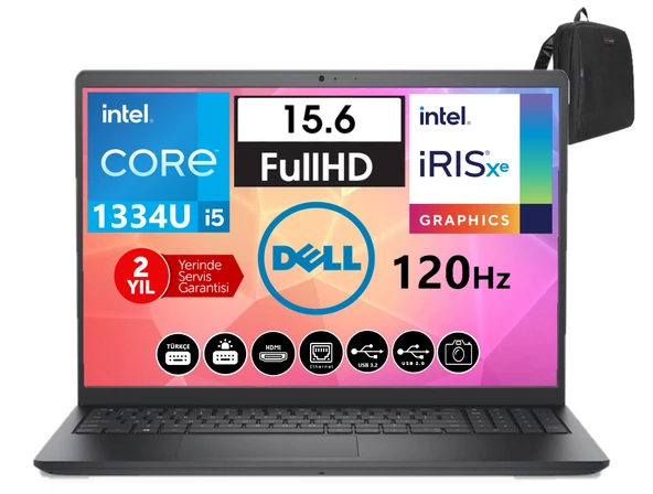 Dell Vostro 3530 Intel Core I5-1334U 64GB 256GB SSD Fhd 15.6" 120HZ Fredos WN1611PVNB352016+ZETTAÇANTA