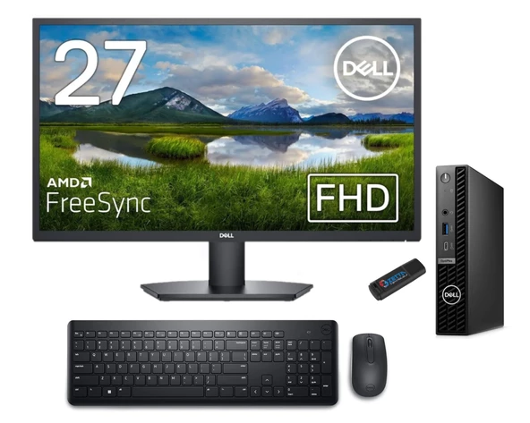 Dell Pc Optıplex 7020MFF Intel Core İ7-14700T 96GB Ddr5 2tb SSD WINDOWS11HOME 27" Fullhd Mon. Mini Masaüstü Bilgisayar CN014O7020MFF59+ZETTAUSBBELLEK