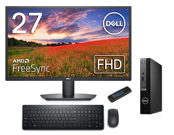 Dell Pc Optıplex 7020MFF Intel Core I5-14500T 64GB Ddr5 1tb SSD WINDOWS11PRO 27" Fullhd Mon. Masaüstü Bilgisayar CN007O7020MFF83+ZETTAUSBBELLEK
