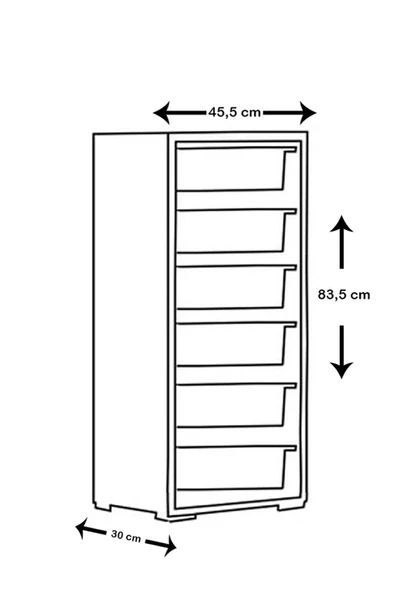 Remaks Mutfak Dolabı 6 Sepetli Çok Amaçlı Dolap - Beyaz - 4