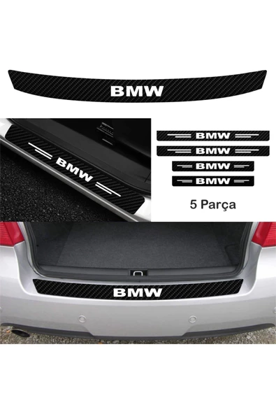 Bmw İ8 İçin yeni uyumlu Aksesuar Oto Bağaj Ve Kapı Eşiği Sticker Set Karbon