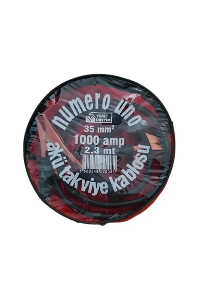 NUMEROUNO 1000 Amper 35mm Full Bakır Akü Takviye Kablo Set 2.3m