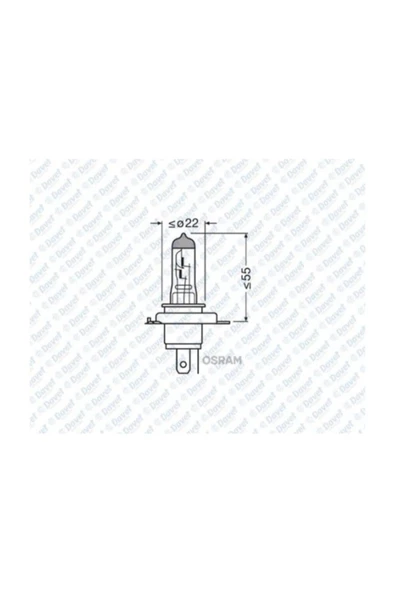 Osram Ampul H4 12v 5560w Tirnakli Far (43t) Classic- - 2
