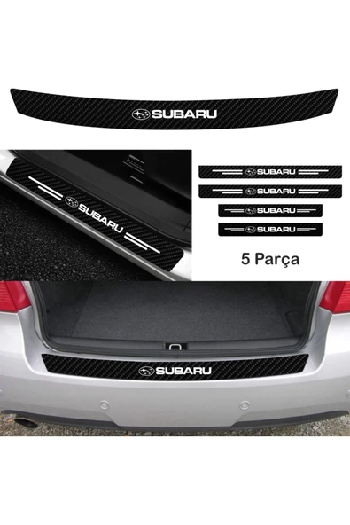 Subaru Vivio İçin özel yeni uyumlu Aksesuar Oto Bağaj Ve Kapı Eşiği özel yeni sticker Set Karbon