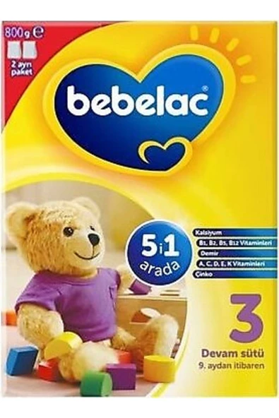 3 Devam Sütü 9 Ay 800 gr ürün görseli