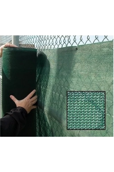 Yeşil Çit Gölgelik Filesi 5x3 m - Bahçe Gizleme Ağı %75 Yoğunluk, UV Koruma - 6