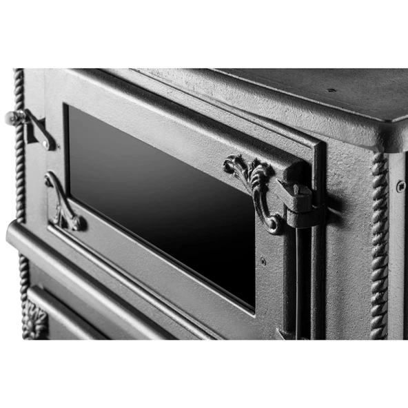 Üç Camlı Fırınlı Döküm Şömine Soba | Erendemir - 3