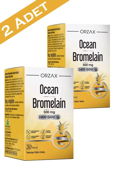 Ocean Bromelain 30 Kapsül 2 Adet ürün görseli 1