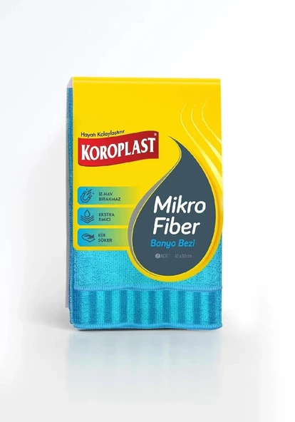 KOROPLAST MİKROFİBER BANYO BEZİ 2Lİ