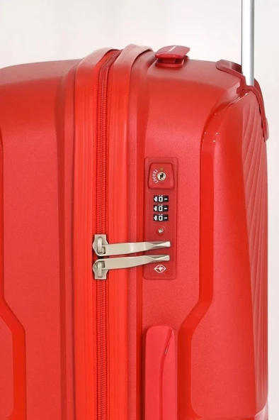 Benetton Trolley Valiz Kırmızı Büyük Boy 14BNT2000-01-KR - 3