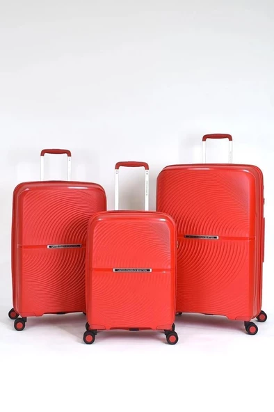 Benetton Trolley Valiz Kırmızı Büyük Boy 14BNT2000-01-KR - 6