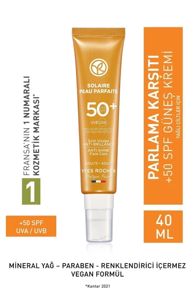 Yves Rocher Parlama Karşıtı 50 Gkf Yüz Kremi - Yağlı Ciltler Için-40 Ml