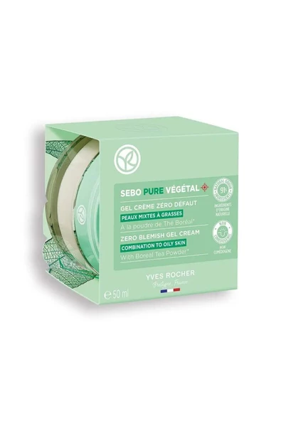 YVES ROCHER Sebo Pure Vegetal Yağ dengeleyici ve Matlaştırıcı - Çinko & Salisilik Asit içerikli Jel Krem 50 ml - 3