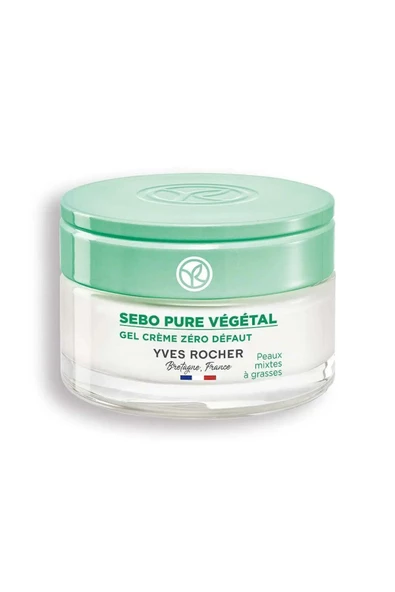 YVES ROCHER Sebo Pure Vegetal Yağ dengeleyici ve Matlaştırıcı - Çinko & Salisilik Asit içerikli Jel Krem 50 ml