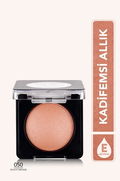 Flormar Işıltılı Fırınlanmış Allık - Baked Blush-On - 050 Peachy Bronze - 8682536051477