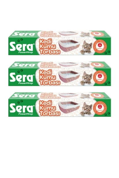 SERA Kedi Kumu Torbası 3x7'li (3 Adet) 82*50 Cm