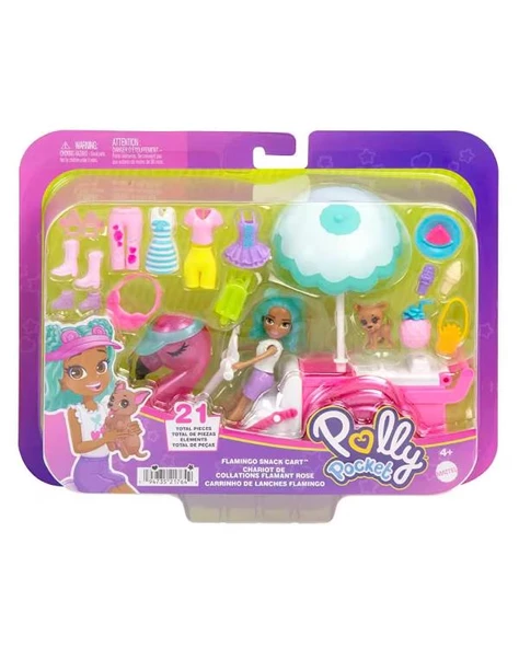 Polly Pocket Flamingo Atıştırmalık Arabası HWP24