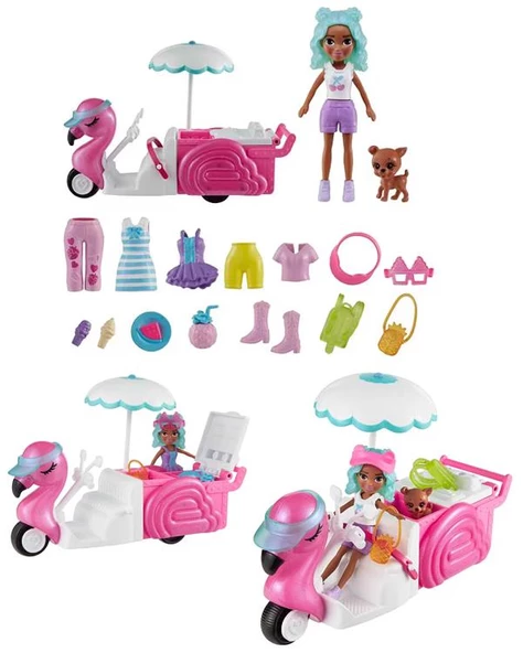 Polly Pocket Flamingo Atıştırmalık Arabası HWP24 - 2