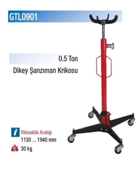 Gar Tool Hidrolik Dikey Şanzıman Krikosu 500 Kg. Çatal Sehpalı GTL0901 - 2