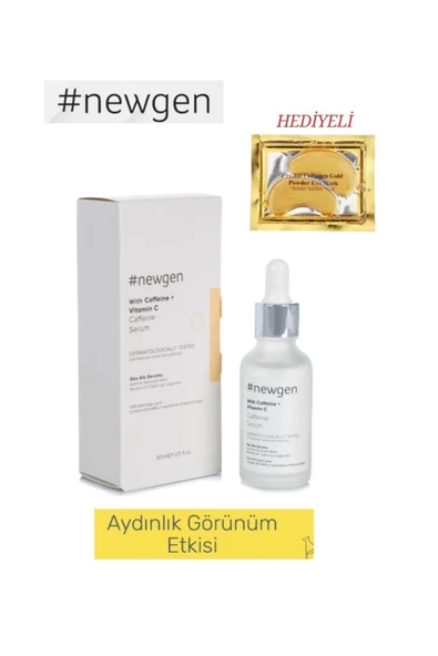 With Kafein + Vitamin C Göz Çevresini Aydınlatıcı, Koyu Halka Göz Serumu 30ml - Altın Maske Hediyeli