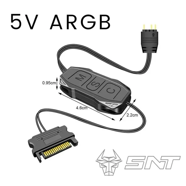SNT ARGB Denetleyici  5v 3pin SATA  Güç Beslemeli 1 Port - 2