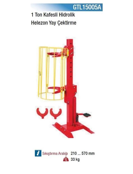 Gar Tool 1 Ton Hidrolik Helezon Yay Çektirme Kafes Korumalı GTL15005A