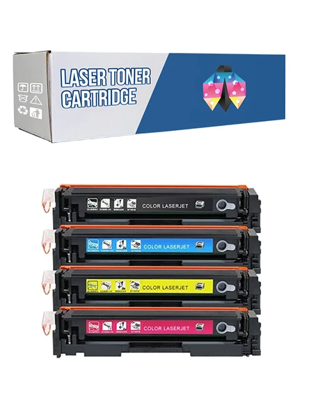 Safir Toner Canon CRG-055 i-Sensys MF-742Cdw  CMYK 1 Set Çipsiz Muadil Toner