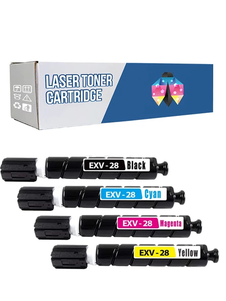 Safir Toner Canon imageRUNNER Advance C5045 C-EXV-28  CMYK 1 Set Muadil Toner