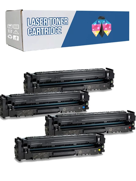 Safir Toner Hp 207A-W2210A LaserJet Pro MFP M283cdw CMYK 1 Set Çipsiz Muadil Toner