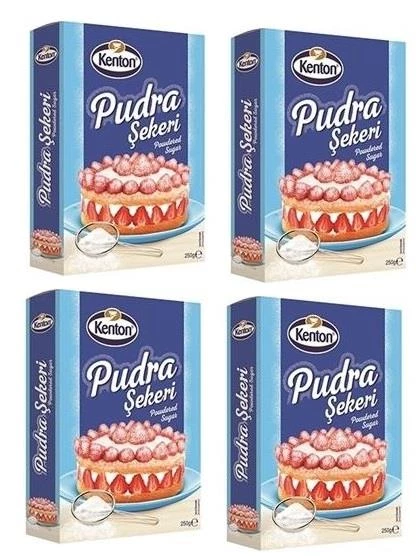 Kenton Pudra Şekeri 250 GR*4 (1 KG PUDRA ŞEKERİ)