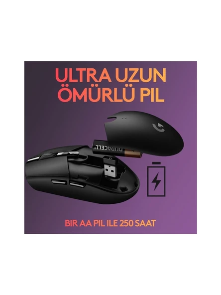 Logitech G305 Lightspeed Optik Kablosuz Oyuncu Mouse Siyah - 4