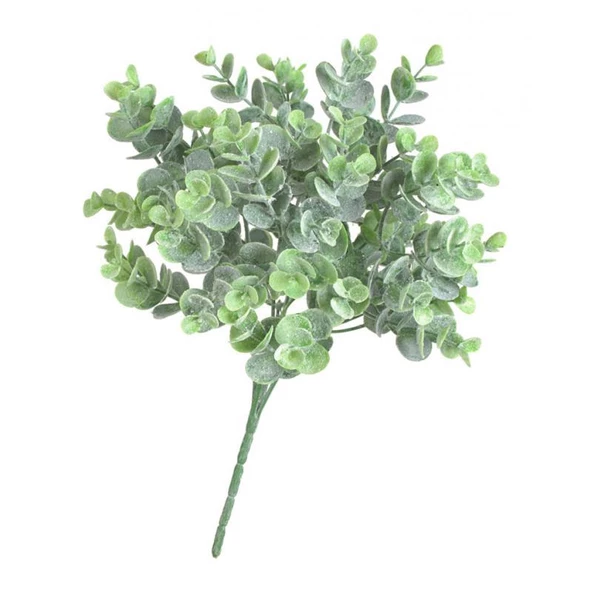 Nettenevime Yapay Çiçek Okaliptus Şimşir Demeti Pudralı Pastel Yeşil Garnitür Aradal Dekoratif Yapay Bitki - Resim 5