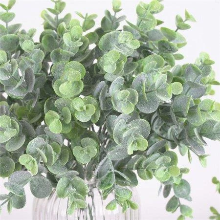 Nettenevime Yapay Çiçek Okaliptus Şimşir Demeti Pudralı Pastel Yeşil Garnitür Aradal Dekoratif Yapay Bitki - Resim 6