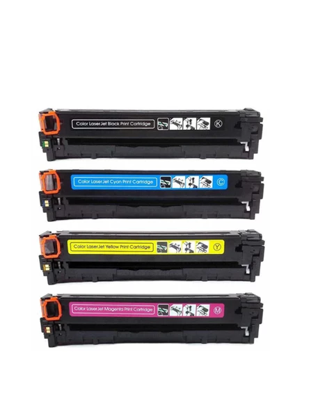 Safir Toner Hp 128A-CE320A LaserJet CM1415fn CMYK 1 Set Muadil Toner - 4