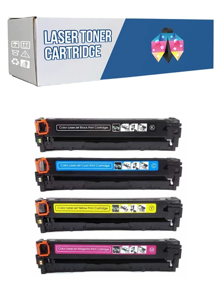 Safir Toner Hp 128A-CE320A LaserJet CM1415fn CMYK 1 Set Muadil Toner