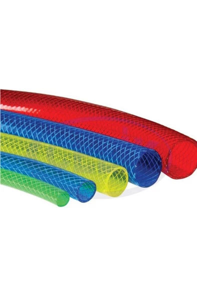 1/2" Çapı 13 mm 60 Metre Örgülü İplikli Bahçe Sulama Hortumu Bahçe-Balkon Hortumu
