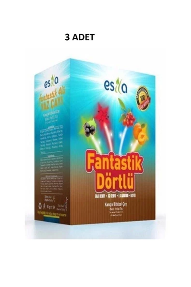 3 Kutu (135 POŞET) Fantastik Dörtlü Form Çayı