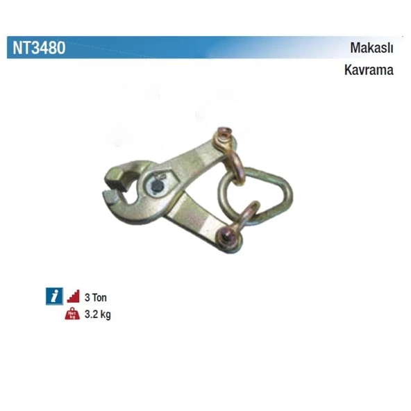 NT Tools 3 Ton Kapasiteli Makaslı Kavrama Kurt Ağzı NT3480 - 2