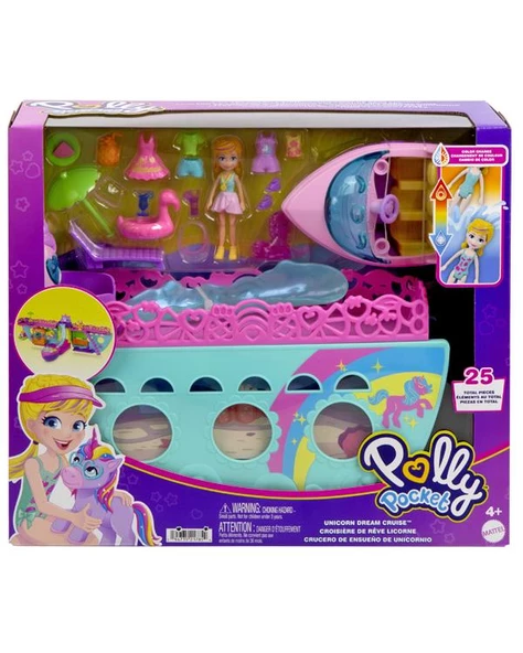 Polly Pocket Unicorn Dream Cruise Oyun Seti HWP26