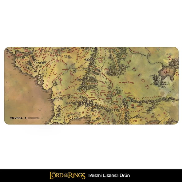 Lord Of The Rings Middle Earth Map Mousepad XXL - 3