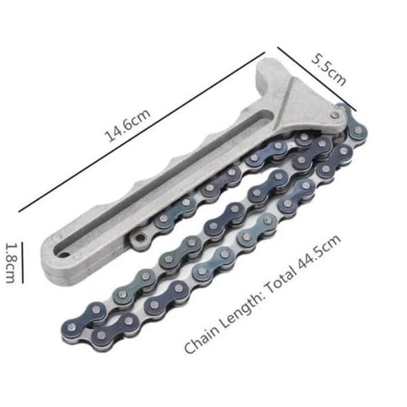 NT Tools 9"/225mm Ayarlı Zincirli Filtre Sökme Anahtarı NTA1057C - 3