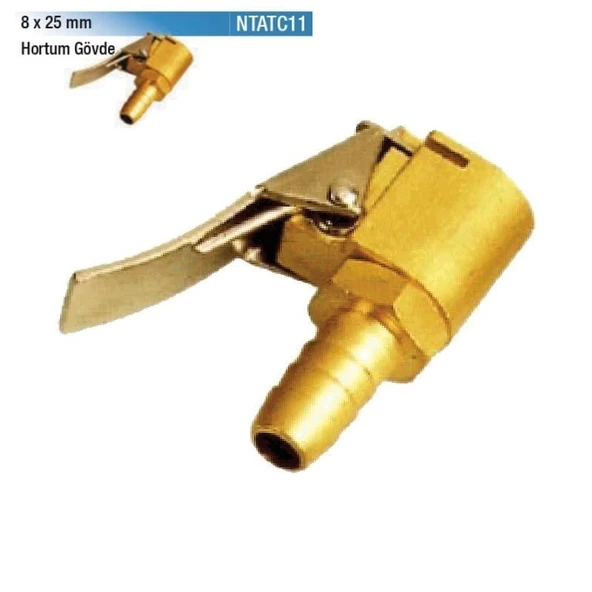 NT Tools 8 x 25 mm Hortum Girişli Mandallı Sibop Kavrama Uçları NTATC11 Supap Kavrama - 1