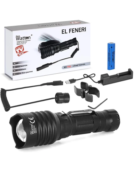 Watton Şarjlı Profesyonel Av Feneri TG-10 Wt-620